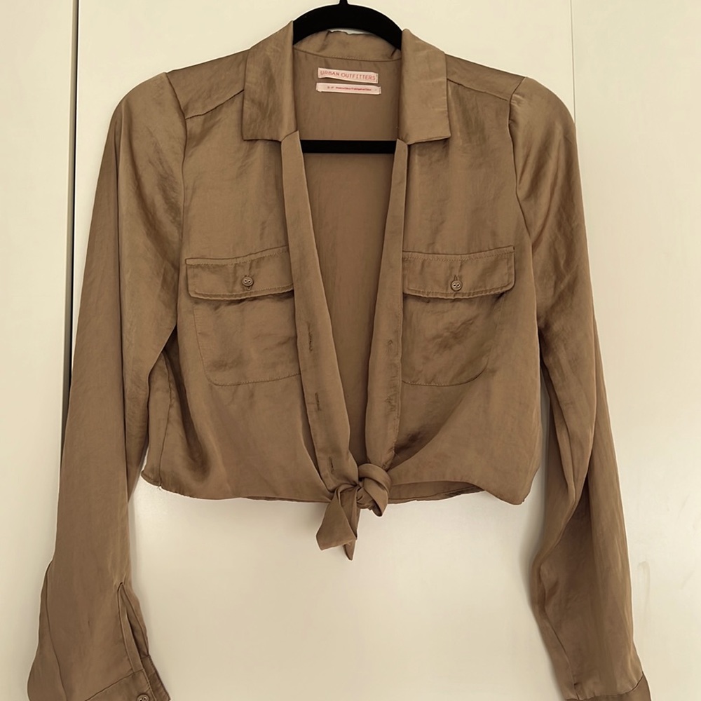 Urban Outfitters Small Silk Button Down Shirt